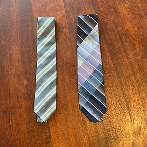 Two Vintage Ties for One Price Blues Hugo Boss and Dior